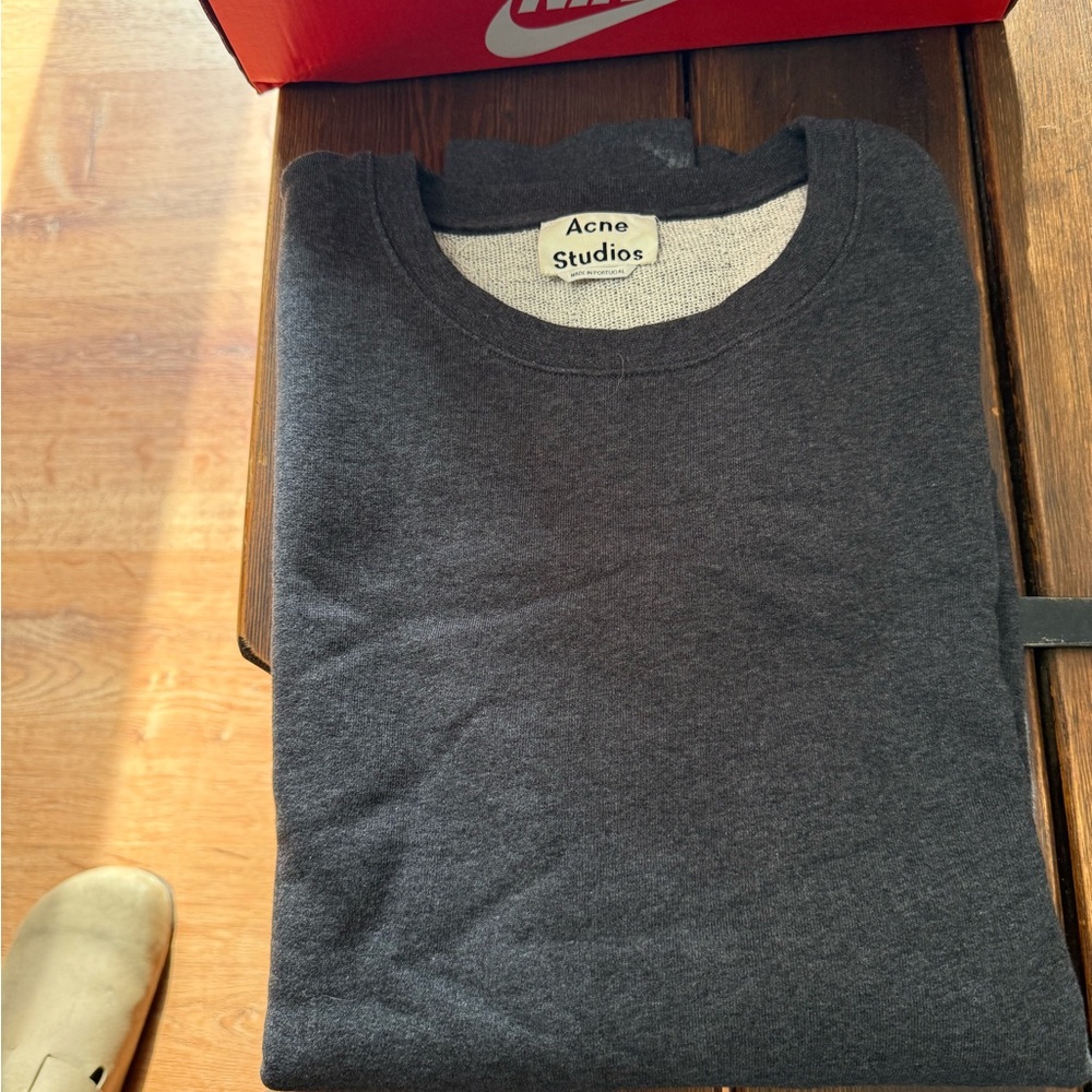 Acne Studios Men's Dark Gray Crewneck Sweater